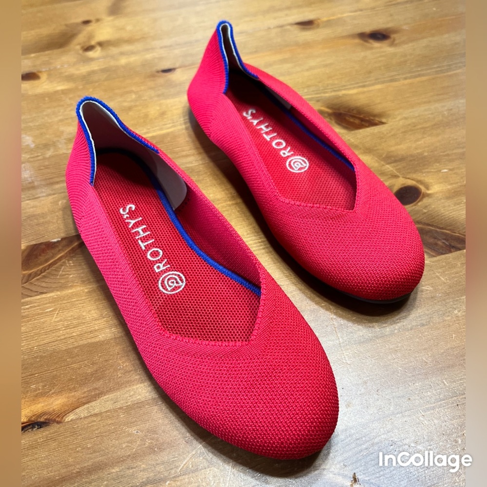 Rothy's Scooter Red Rounded Toe Flat - 9.5